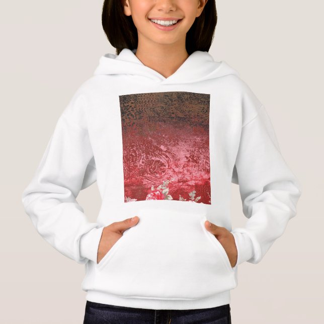 une peinture rouge et noire avec un fond rouge (Devant)