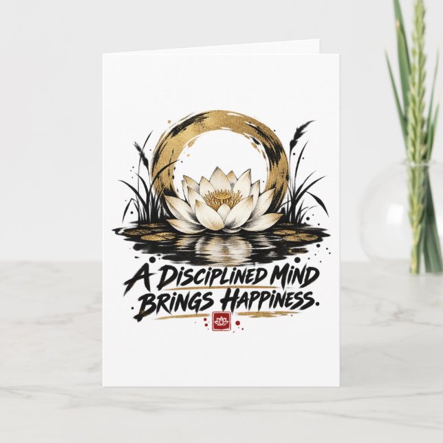 Une Pensée Disciplinée Apporte Carte de Lotus de B (Devant)
