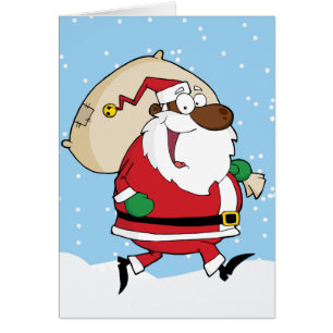 Une Père Noël afro-américaine courue avec des cade