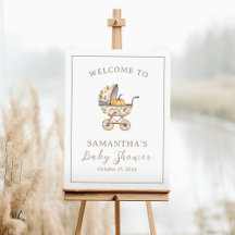 Une petite Affiche de bienvenue Baby shower Citrou