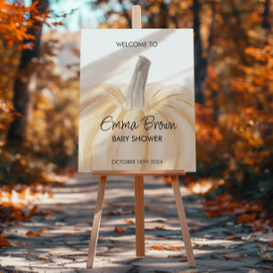 Une petite Affiche de bienvenue Citrouille Baby sh