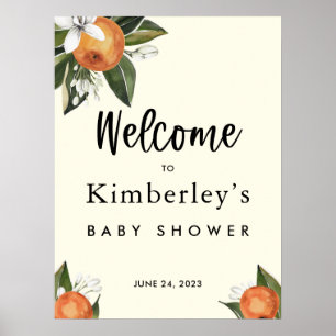 Une petite Affiche de bienvenue de BABY SHOWER Cle