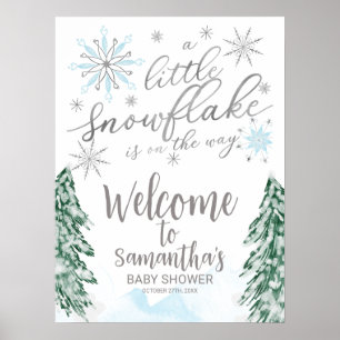 Une petite Affiche de bienvenue de Baby shower Sno
