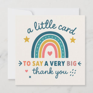 Une petite carte pour dire un grand merci