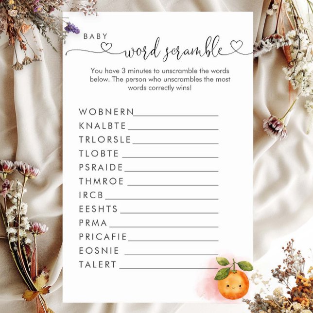 Une Petite Cutie Orange Clementine Word Scrambule (Créateur téléchargé)