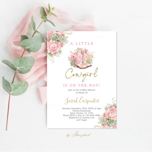 Une petite fille Baby shower Invitation (Créateur téléchargé)