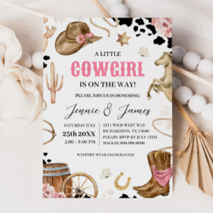 Une petite fille Baby shower Invitation