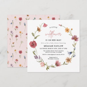 Une Petite Fleur sauvage Invitation Baby shower fi