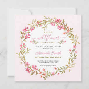 Une Petite Fleur sauvage Invitation Baby shower fi