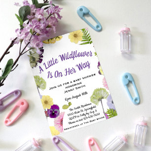 Une Petite Fleur sauvage Invitation Baby shower fi