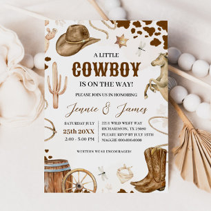 Une petite invitation au Baby shower de cowboy