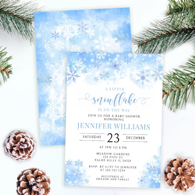 Une petite invitation au baby shower d'hiver de fl (Créateur téléchargé)