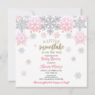 Une petite invitation au baby shower Snowflake
