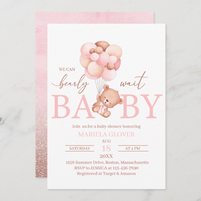 Une Petite Invitation baby shower (Devant / Derrière)