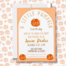 Une Petite Invitation Baby shower Citrouille