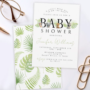 Une petite invitation baby shower Safari un peu sa