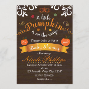 Une petite invitation CITROUILLE au BABY SHOWER d'