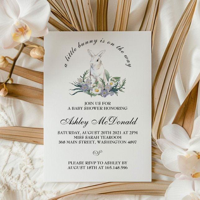 Une Petite Invitation De Baby shower Bunny (Créateur téléchargé)