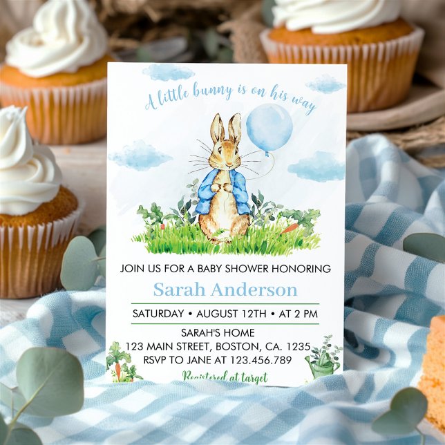 Une Petite Invitation De Baby shower Bunny (Créateur téléchargé)