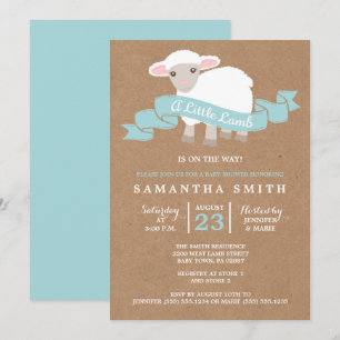 Une petite invitation de baby shower de garçon