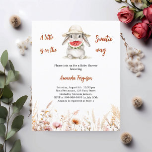 Une petite invitation de Baby shower de lapin Swee