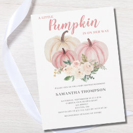 Une Petite Invitation De Baby shower Rose Citrouil