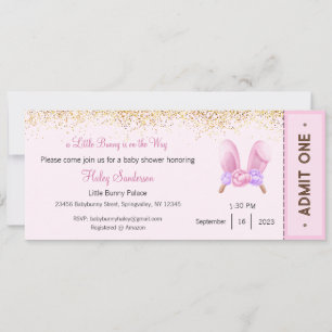 Une petite invitation de lapin en route, bébé
