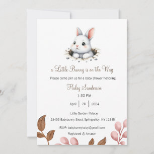 Une petite invitation de lapin en route, bébé 
