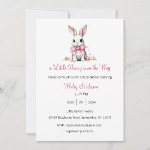 Une petite invitation de lapin sur le chemin, bébé