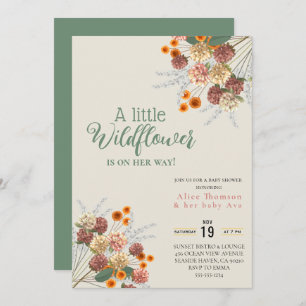 une petite invitation fleur sauvage à boho