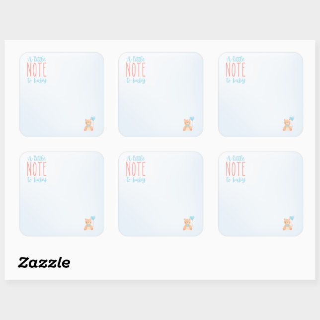 Une petite note à Bébé Sticker Inside Book pour Bé (Feuille)