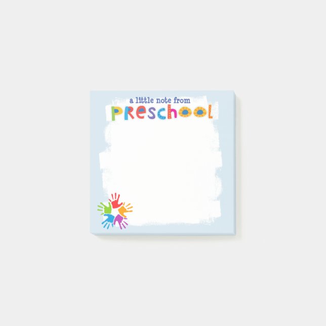 Une petite note des notes de post-it préscolaires (Devant)