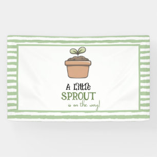 Une petite pousse en route Bannière de Baby Shower
