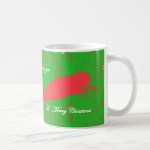 Une petite tasse à café pour baleines de Noël