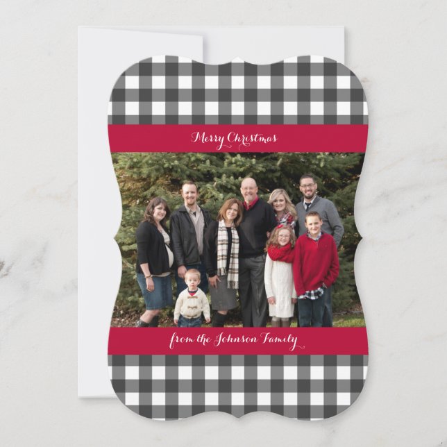 Une photo Carte de Noël - Buffalo Check Plaid (Devant)