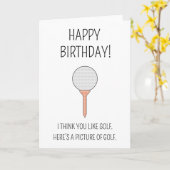 Une photo de golf - carte d'anniversaire (Yellow Flower)