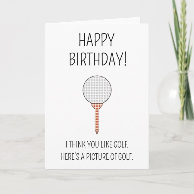 Une photo de golf - carte d'anniversaire (Devant)