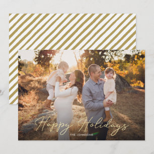 Une photo Rustic Gold Script Bonne Carte de vacan