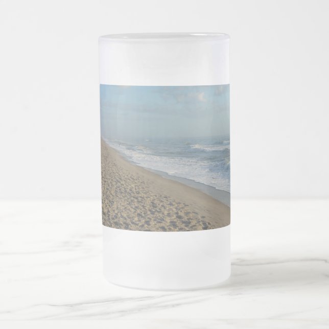 Une Plage De cacao Matin De Verre Froissé Beer Mug (Centre)