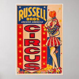 Une plus grande affiche américaine de cirque de