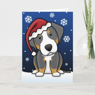 Une plus grande carte de Noël suisse de chien de