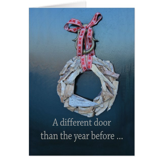 Une porte différente - Nouvelle carte de vacances  (Devant)
