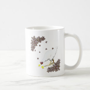 Une poule et des poussins tasse à café