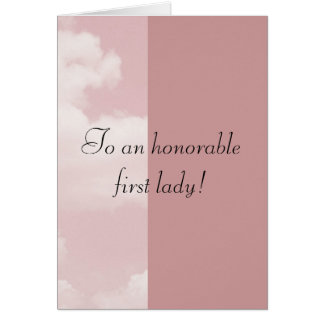 Une première dame honorable