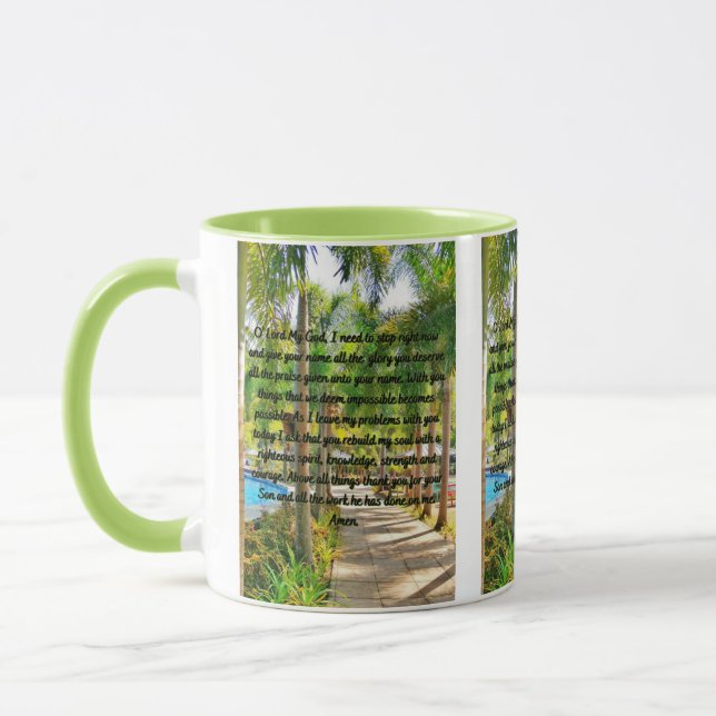 Une Prière À La Mug À Deux Tons Du Dieu Le Plus Ha (Gauche)
