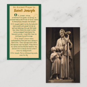 Une prière ancienne aux cartes de prière St Joseph