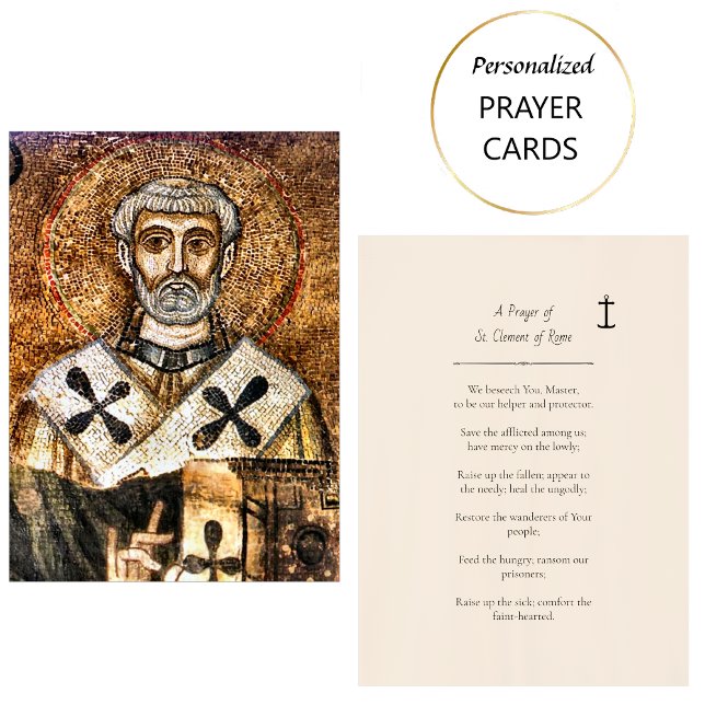 Une prière de Saint Clément de Rome Carte de prièr (Créateur téléchargé)