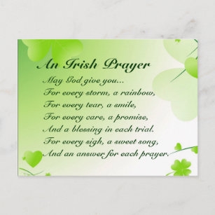 Une prière irlandaise - Carte postale