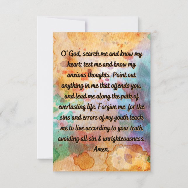 Une Prière Pour La Justice 2 Carte De Voeux Plat (Devant)