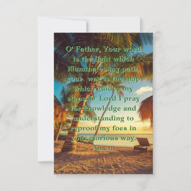 Une Prière Pour Orientation Et Paix Carte De Voeux (Devant)